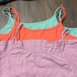 GAP Orange and Green Tank and Pink Top Set